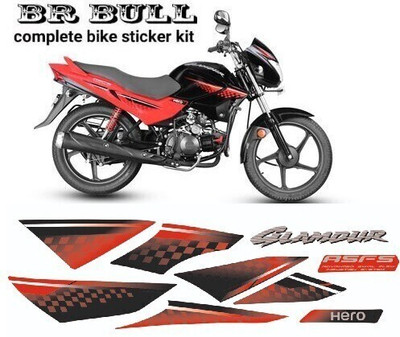 BR BULL Sticker & Decal for Bike(Red)