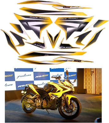 RIDERKART Sticker & Decal for Bike(Yellow)