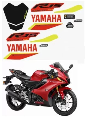 SHINEPRO Sticker & Decal for Bike(Red, Multicolor)