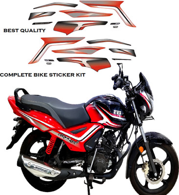 DECAL ARTISTRY Sticker & Decal for Bike(Red, White)