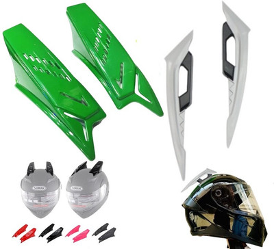 acube mart Helmet Mohawk for Bike(Grey, Green)
