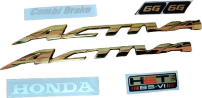 DECAL ARTISTRY Emblem for Scooter(Gold)