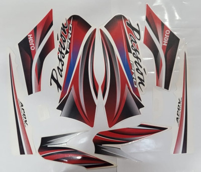 pnk Sticker & Decal for Bike(Black, Red)