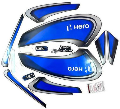 RIDERKART Sticker & Decal for Bike(Blue)