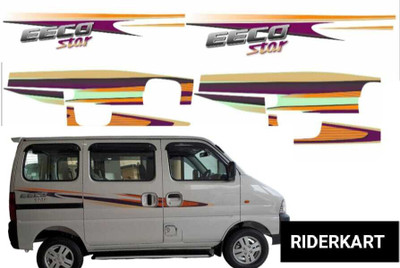 RIDERKART Sticker & Decal for Car(Multicolor, Orange, Black)
