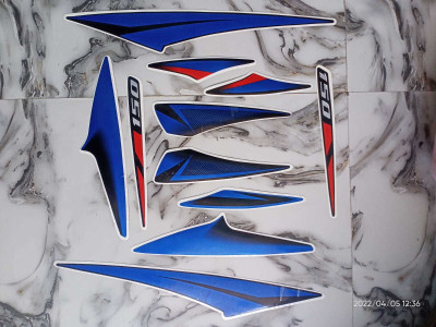 GetPro Sticker & Decal for Bike(Blue, Maroon)