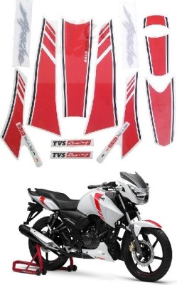 Voiture Sticker & Decal for Bike(White, Red)