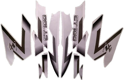 DECAL ARTISTRY Sticker & Decal for Bike(Multicolor, Black)