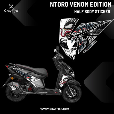 Grayfixx Sticker & Decal for Scooter(Black)