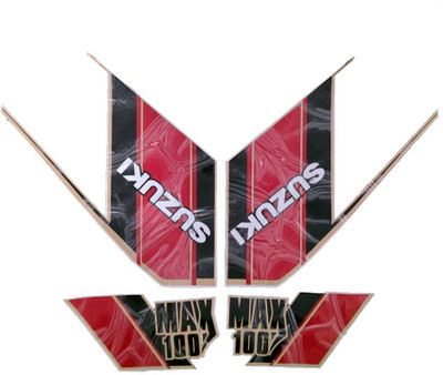 Dateen Sticker & Decal for Bike(Red, Black)