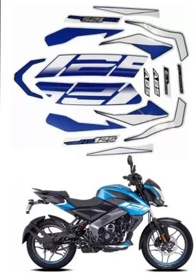SHINEPRO Sticker & Decal for Bike(Blue, Multicolor)