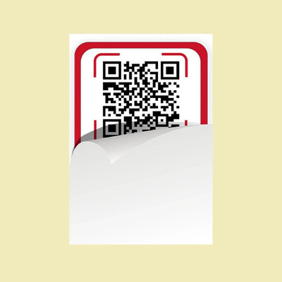 Emergency contact owner QR Emblem for Car(Red)