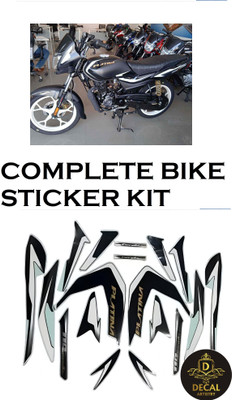 DECAL ARTISTRY Sticker & Decal for Scooter(Black, White)