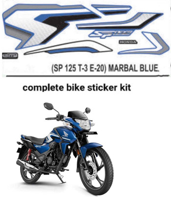 GANNET Sticker & Decal for Bike(Blue, Silver)