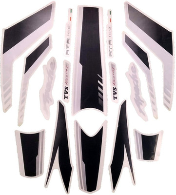 Ultimate Vision Sticker & Decal for Bike(Black, White)