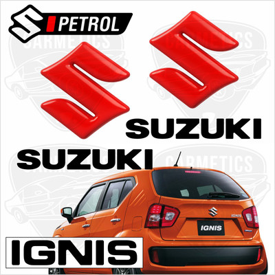 carmetics Emblem for Car(Red, Black)