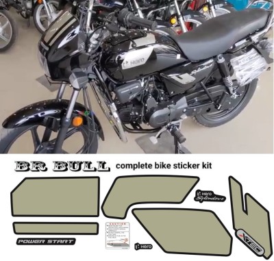 BR BULL Sticker & Decal for Bike(Silver)