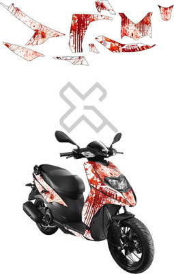 Grayfixx Sticker & Decal for Scooter(Red)