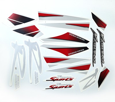 SK9 Sticker & Decal for Bike(Black, Red, White)