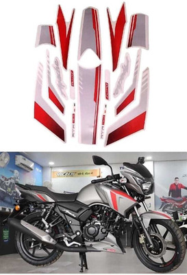 ESSAR AUTO LIGHTS Sticker & Decal for Bike(Red, Silver)
