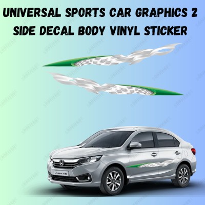ENEMYT Sticker & Decal for Car(Green, Silver)