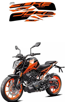 BR BULL Sticker & Decal for Bike(Orange, Black)