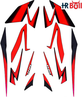 Ultimate Vision Sticker & Decal for Bike(Black, Red, Multicolor)