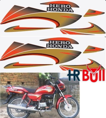 Golden Fox Sticker & Decal for Bike(Multicolor)