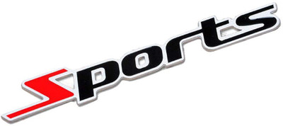 Bubu Emblem for Car & Bike(Black, Red)
