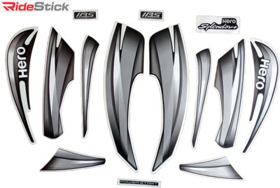 RideStick Sticker & Decal for Bike(Multicolor)