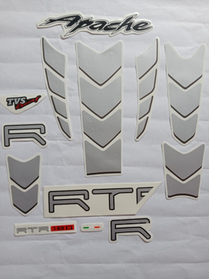 RKT Sticker & Decal for Bike(Grey, Black)