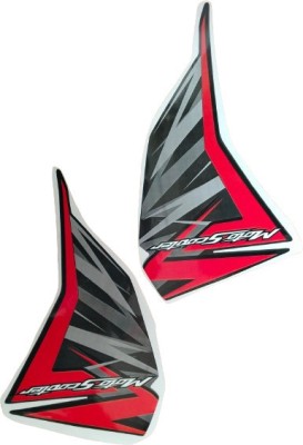 SHREE Sticker & Decal for Scooter(Red)