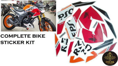 DECAL ARTISTRY Sticker & Decal for Bike(Red)