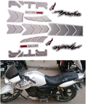 DECAL ARTISTRY Sticker & Decal for Bike(Silver)