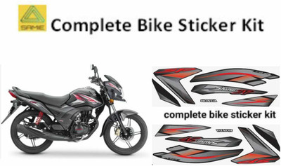 SHREE Sticker & Decal for Bike(Grey)