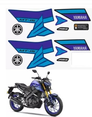DECAL ARTISTRY Sticker & Decal for Bike(Blue, Black)