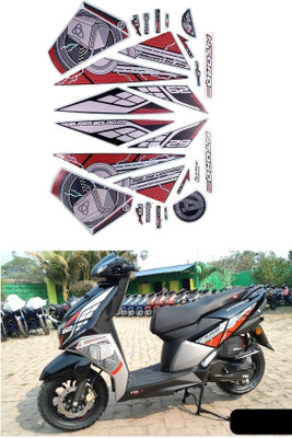 DECAL ARTISTRY Sticker & Decal for Scooter(Silver)