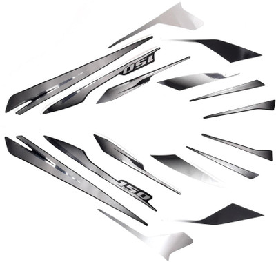 SHREE Sticker & Decal for Scooter(Silver)