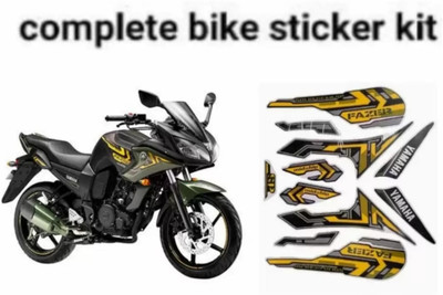 Voiture Sticker & Decal for Bike(Yellow, Black)