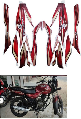 DECAL ARTISTRY Sticker & Decal for Bike(Red, Gold)