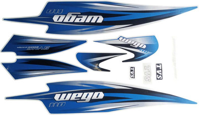 RIDERKART Sticker & Decal for Scooter(Multicolor, Blue)