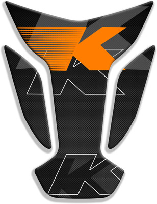 Badal Auto Sticker & Decal for Bike(Black, Orange)