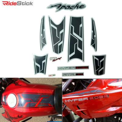 RideStick Sticker & Decal for Bike(Multicolor)