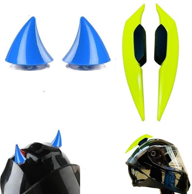 acube mart Helmet Mohawk for Bike(Yellow, Blue)