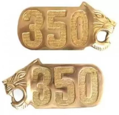 Golden Fox Emblem for Bike(Gold, Multicolor)