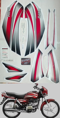 SHINEPRO Sticker & Decal for Bike(Red)