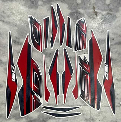 RIDERKART Sticker & Decal for Bike(Red)