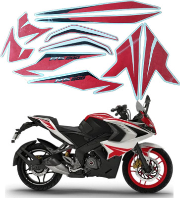 RideStick Sticker & Decal for Bike(Red)
