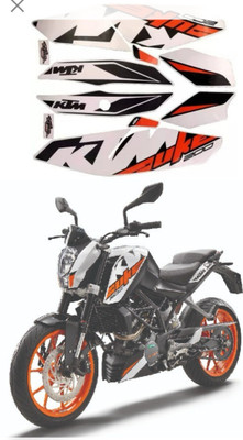 Voiture Sticker & Decal for Bike(White, Black)
