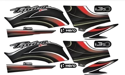 BR BULL Sticker & Decal for Bike(Black, Red)